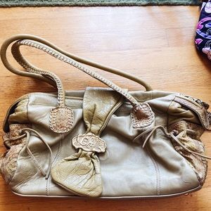 CHI Champagne Leather Purse with Matching Pouch